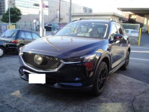 ＣＸ-５　フリップダウンモニター設置作業